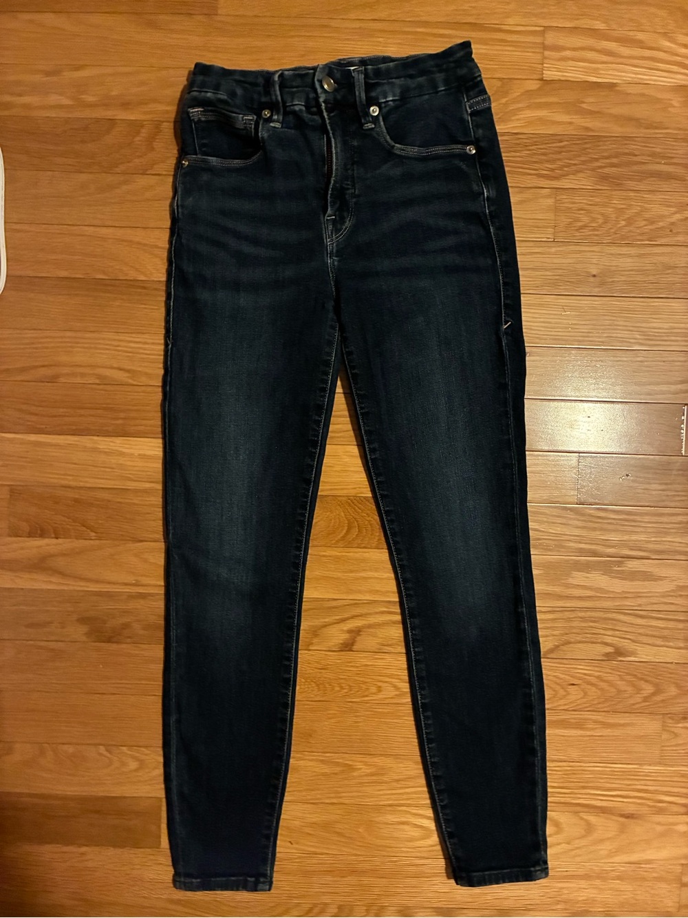 Good American Dark Wash High-Rise Skinny Jeans